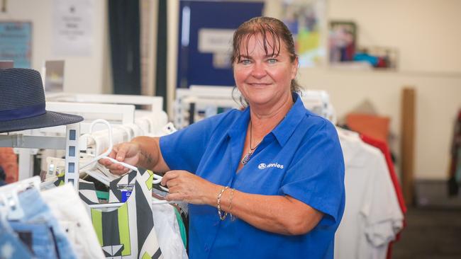 Terrie Winterford manager of the St Vincent De Paul shop on Cavenagh St. Picture: Glenn Campbell