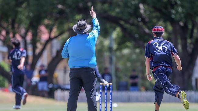 The Southport School take a wicket against Nudgee College. Photos by Stephen Archer