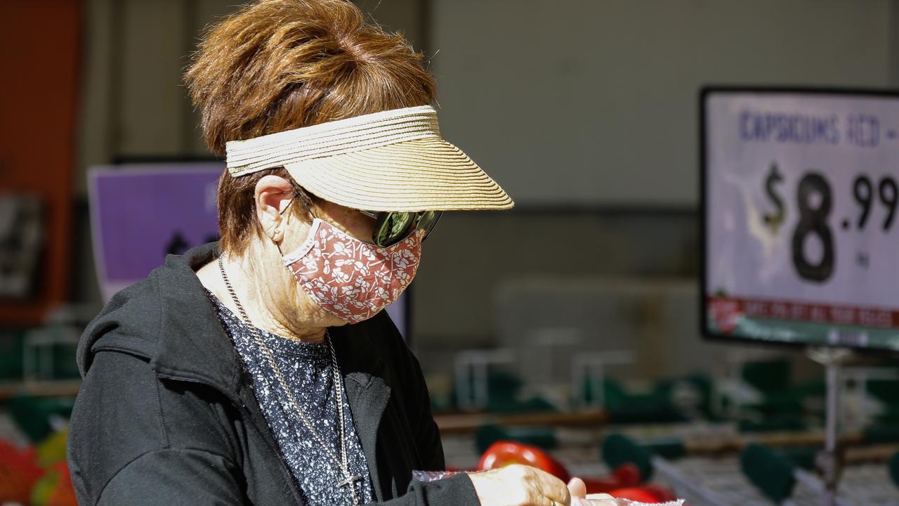 This person in Harris Farms is doing the right thing by wearing a face mask but many people aren’t. Picture: Gaye Gera/NCA/NewsWire
