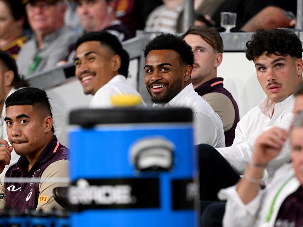 Ezra Mam and Herbie Farnworth look on. Picture: Bradley Kanaris/Getty