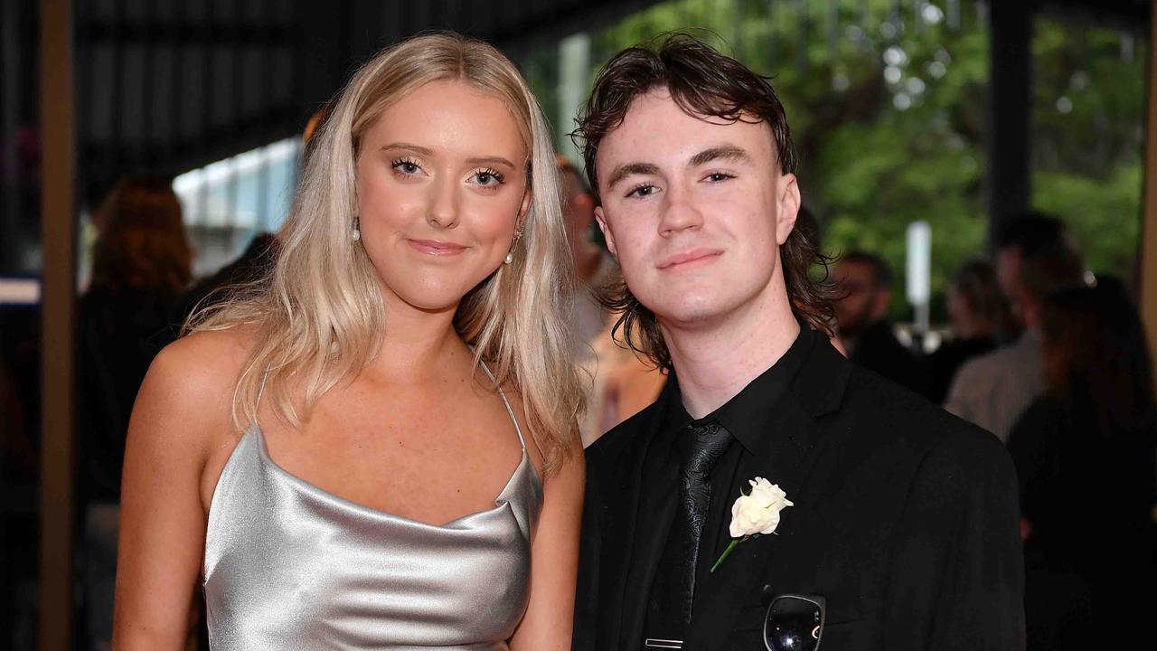 Georgia and Ryan at Caloundra State High School formal. Picture: Patrick Woods.