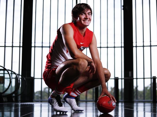 Prized draftee Logan McDonald will share a forward line with Lance Franklin and may well be his long-term successor as the No. 1 target. Picture: Sam Ruttyn