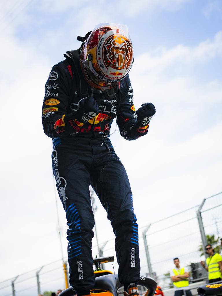 Max celebrates another win. (Photo by Rudy Carezzevoli/Getty Images)