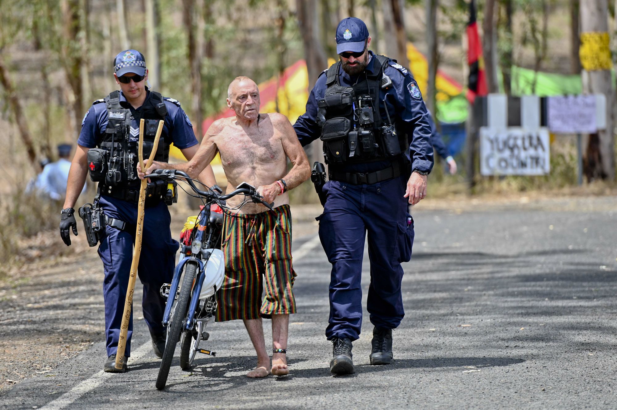Deebing Creek Aboriginal protest camp broken up by police. Picture: Cordell Richardson