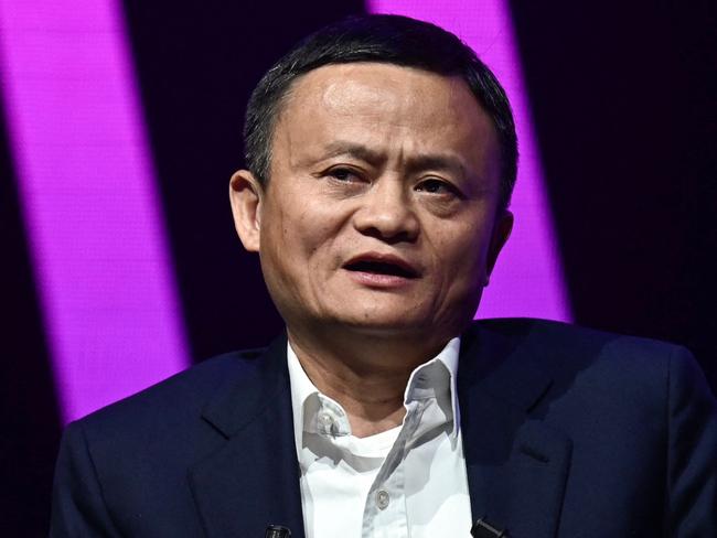 (FILES) In this file photo taken on May 16, 2019, Jack Ma, CEO of Chinese e-commerce giant Alibaba, speaks during his visit at the Vivatech startups and innovation fair in Paris. - Chinese regulators have hit e-commerce giant Alibaba with a massive 18.2 billion yuan (2.78 billion USD) fine over practices deemed to be an abuse of the company's dominant market position, state-run media reported on April 10, 2021. (Photo by Philippe LOPEZ / AFP)