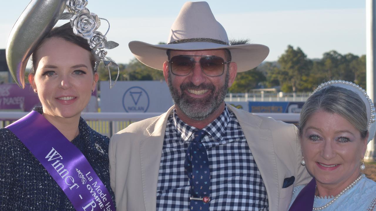 Gympie Turf Club Winter Race Day July 17. Emma Clarke, Daniel McCullum and Kellie Mahlstedt. Photos: Josh Preston