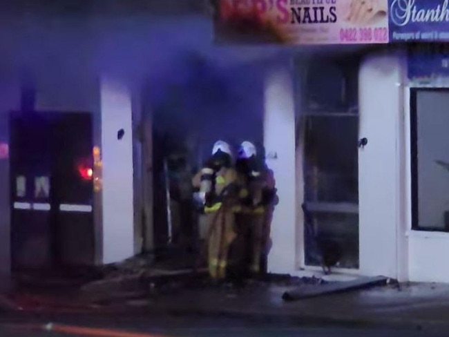 A tobacco store has been destroyed in Stanthorpe after the second fire in two days. Picture: Aaron Deecke