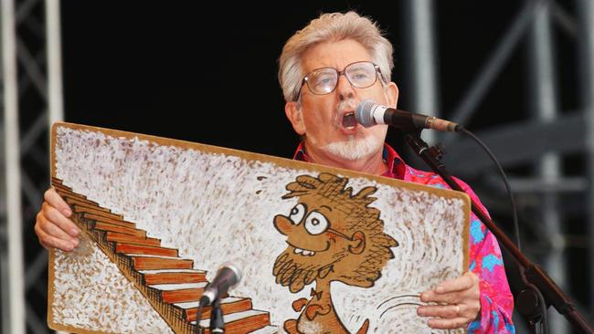 Rolf Harris performing at the Glastonbury Festival in 2002. Picture: Getty Images