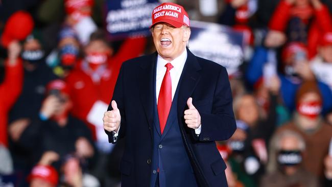 Donald Trump at a rally in Muskegon, Michigan, on Sunday (AEDT). Picture: AFP