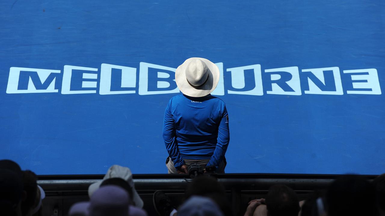 There won’t be any linespeople at the 2022 Australian Open, with electronic line-calling to again be in place. Picture: AAP