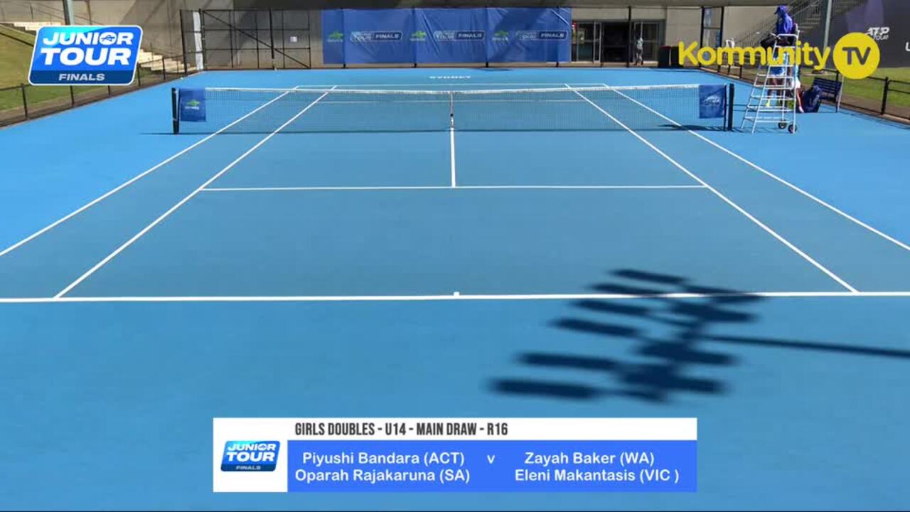 Piyushi Bandara/Oparah Rajakaruna v Zayah Baker/Eleni Makantasis (U14 Girls Doubles Rd of 16) – 2024 Tennis Australia Junior Tour Masters U12, U14 Day 5