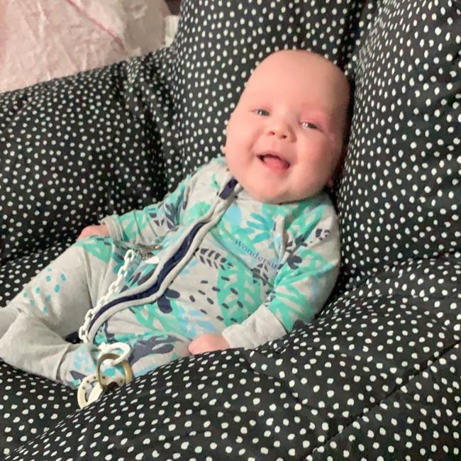 Ryder Gardner with a smile for mummy. Picture: Brooke Gardner