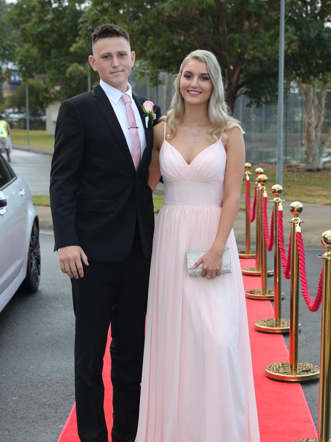 Pacific Pines High formal, at the school. Thomas McDonald and Chyvana Pearson Picture Glenn Hampson