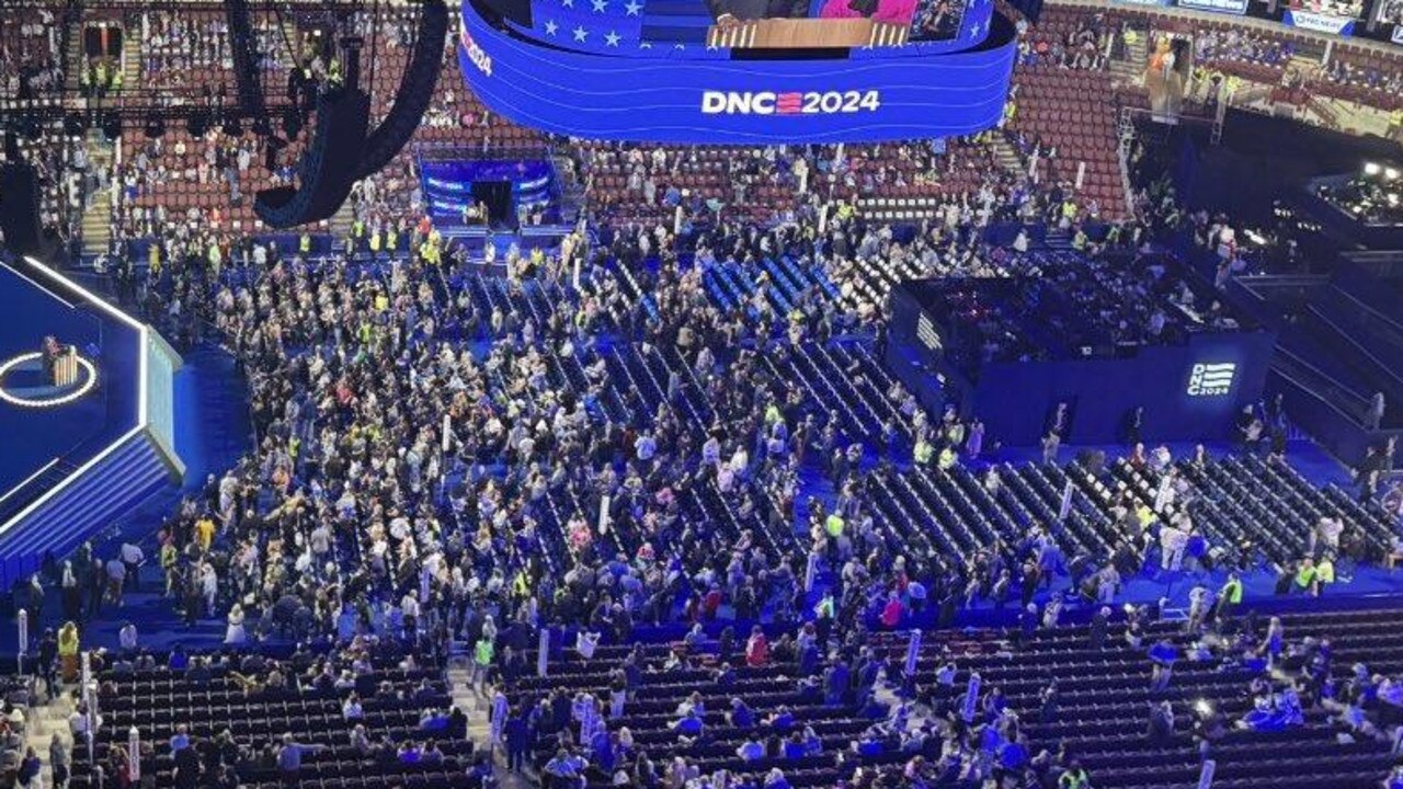 Conservative social media users have shared pictures of the crowd while people were still filtering in.