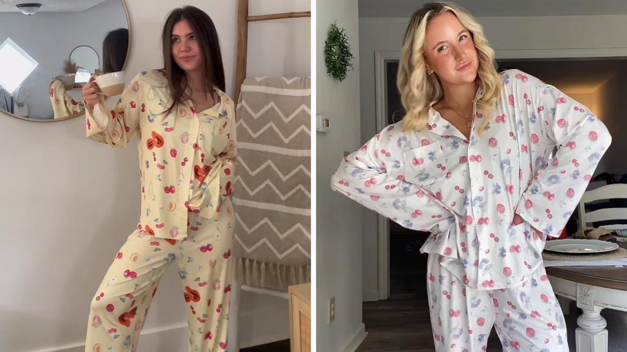 Spring Autumn Floral Elegant Women Pajama Sets Girl Pyjamas Round