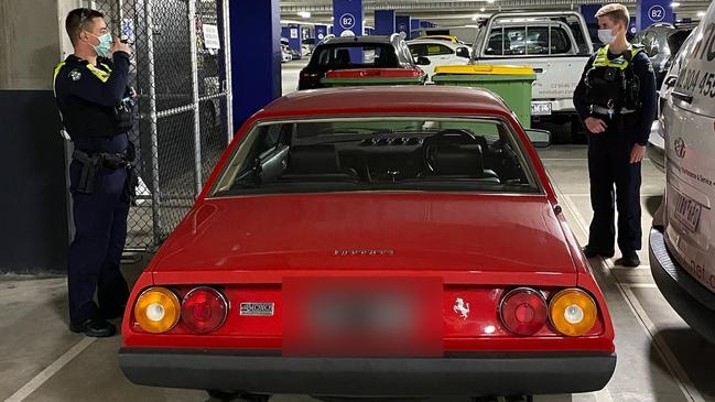 Cameron Smith's stolen Ferrari was found in Clayton thanks to the help of classic car lovers' appeals on social media. Picture: Supplied.