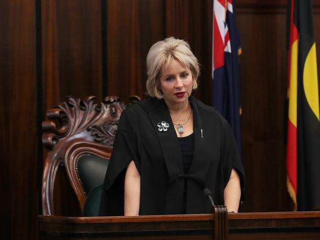 Speaker Sue Hickey. Final day of the Tasmanian parliament for 2019. Picture: NIKKI DAVIS-JONES