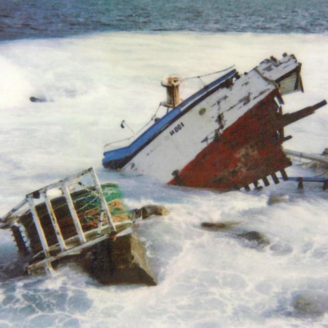 Magic II, wrecked at Fishery Bay near Port Lincoln in 1990.