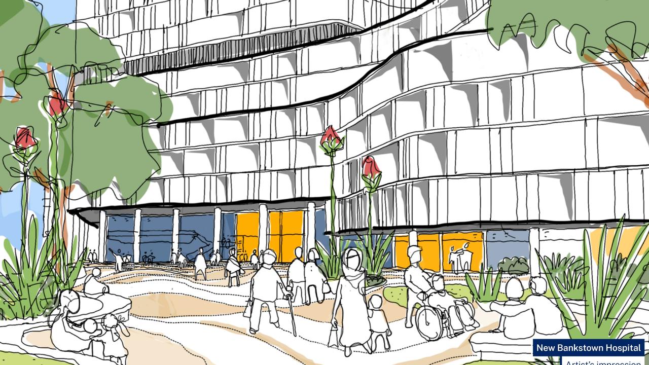 Artist’s render of the proposed new Bankstown Hospital.