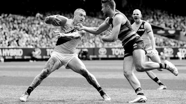 Dustin Martin in action on the MCG on Grand Final day. Picture: Mark Stewart