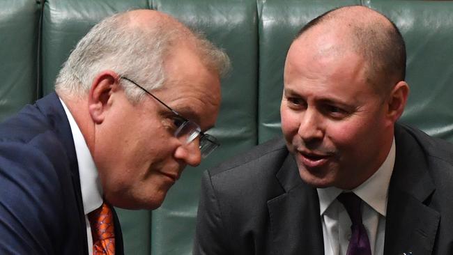 Prime Minister Scott Morrison and Treasurer Josh Frydenberg. Picture: Getty Images