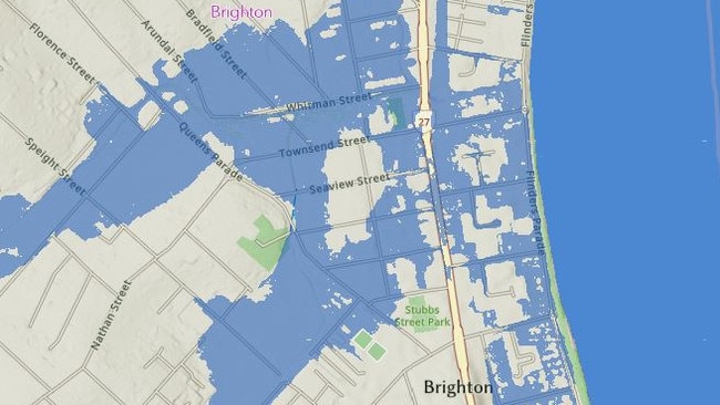 Many streets in Brighton are expected to be inundated.