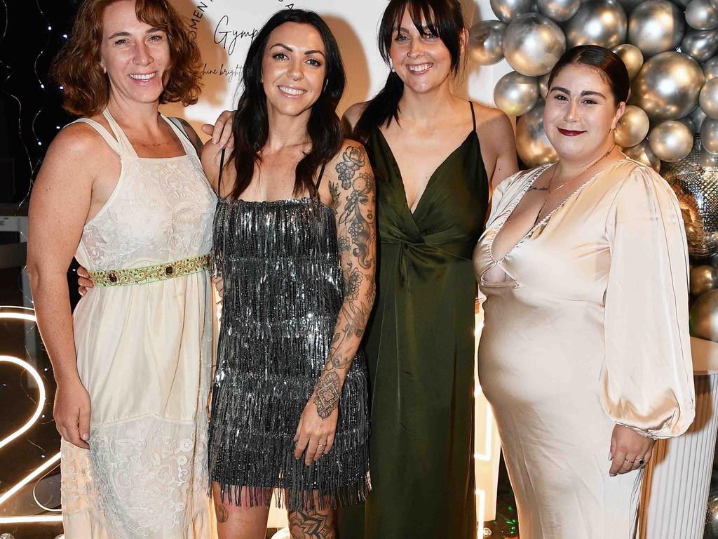 Elly Manzi, Carley O'Donwell, Marie Townsend and Tayla Hennell at Gympie Women Business Awards. Picture: Patrick Woods.