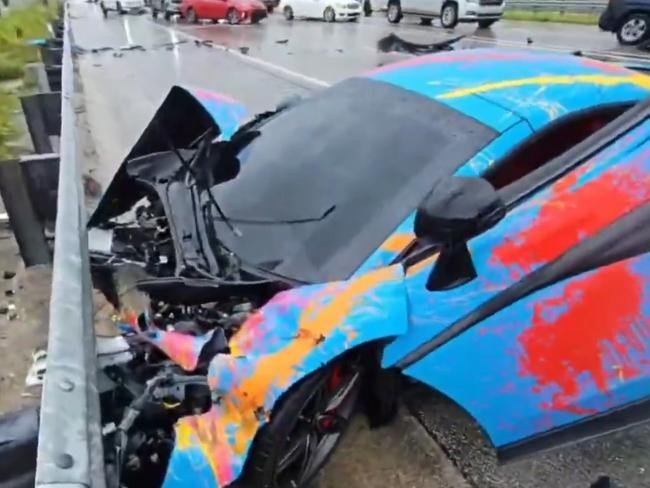 The recently purchased McLaren appeared to be totalled. Picture: Supplied