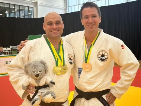 Matthew Machin (left) and Craig Brown. Picture: Judo NT.