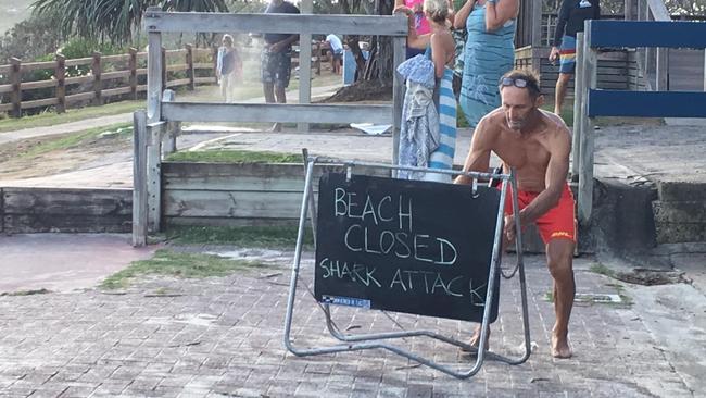 Beaches at Byron Bay are closed after a man was bitten by a shark this morning.