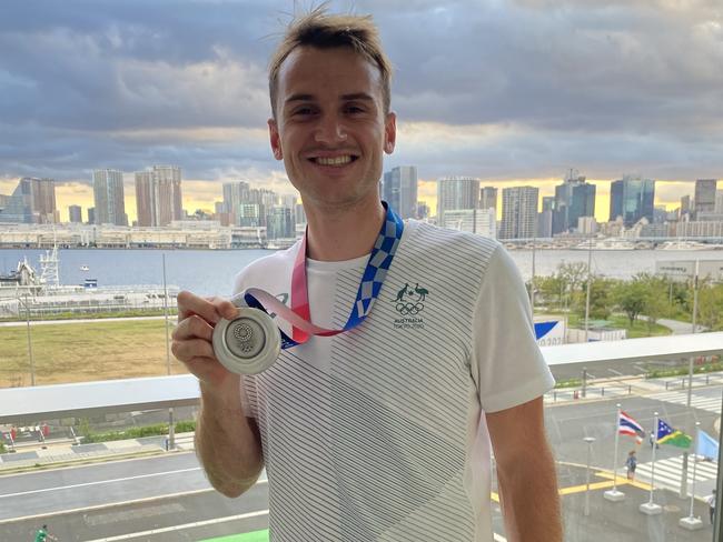 Josh Simmonds with his Olympic silver medal. Picture: Supplied