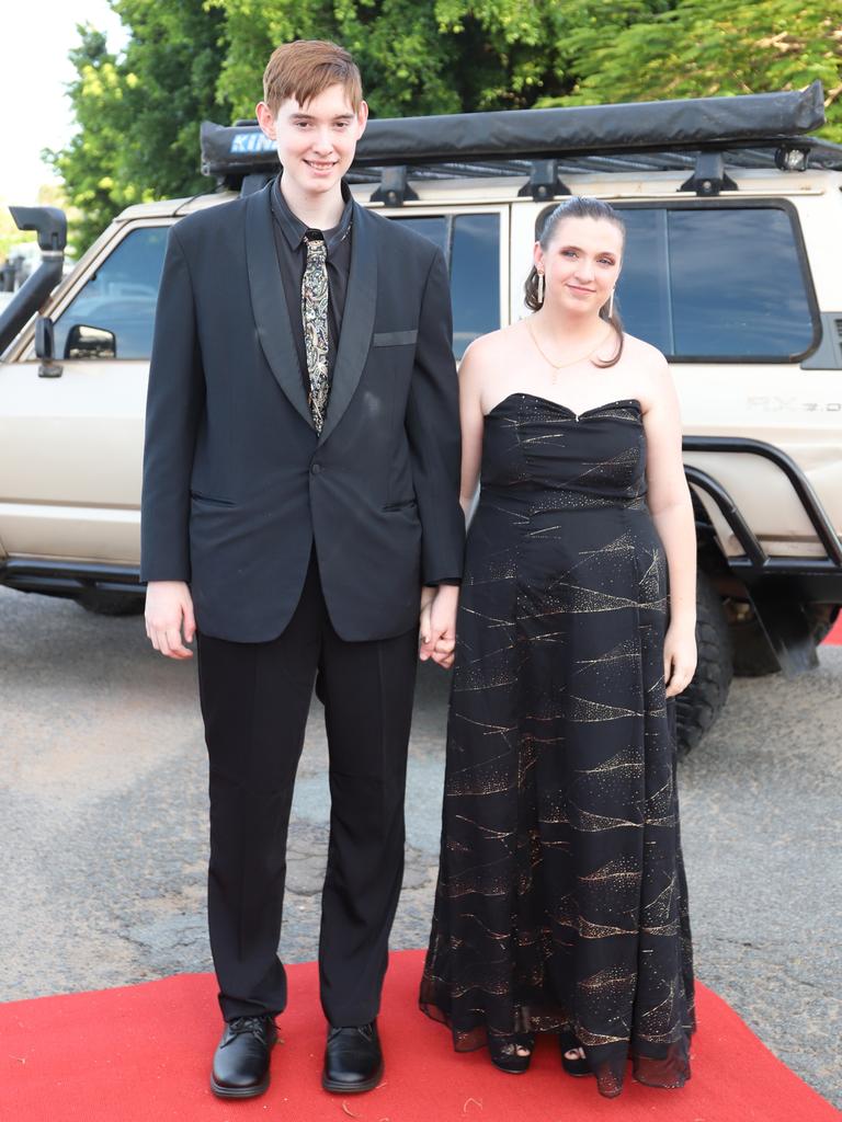 Callum Smerdon and Charlotte Elwood at the James Nash State High School formal 2022.