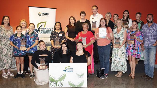 Winners of the 2023 Tweed Sustainability Awards winners announced at a ceremony at the Tweed Regional Gallery.