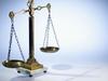 Set of scales in studio. Justice. Law. Legal. Generic image.