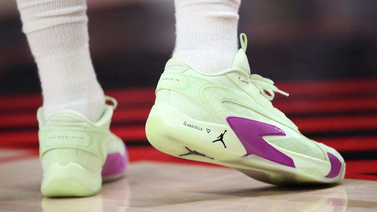 Luka Doncic of the Dallas Mavericks wears the Jordan brand. Photo by Amanda Loman, Getty Images via AFP.