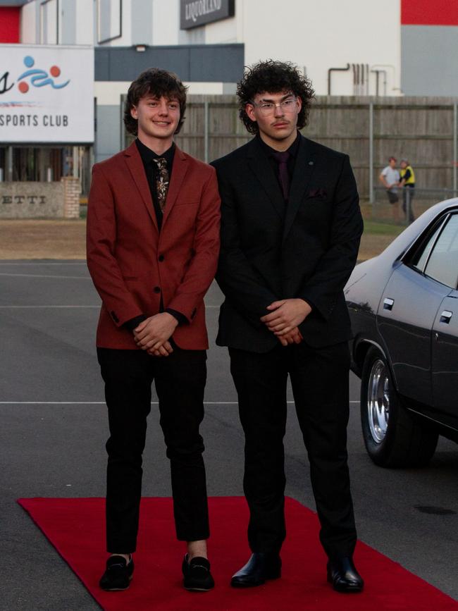 Will Florager and guest at the 2023 St Lukes Anglican College formal.