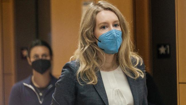 Elizabeth Holmes arrives for the first day of her fraud trial, outside Federal Court in San Jose, California. Picture: Nick Otto / AFP