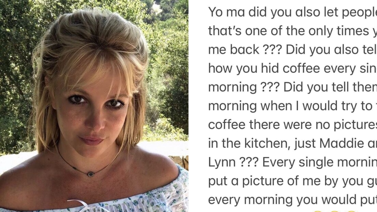 Britney Spears leaks texts to her mum Lynne during mental health facility  stay in 2019 | Kidspot