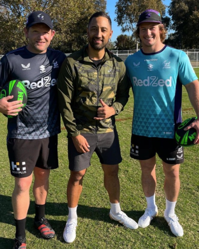 Peter Breen with Benji Marshall and Harry Grant.