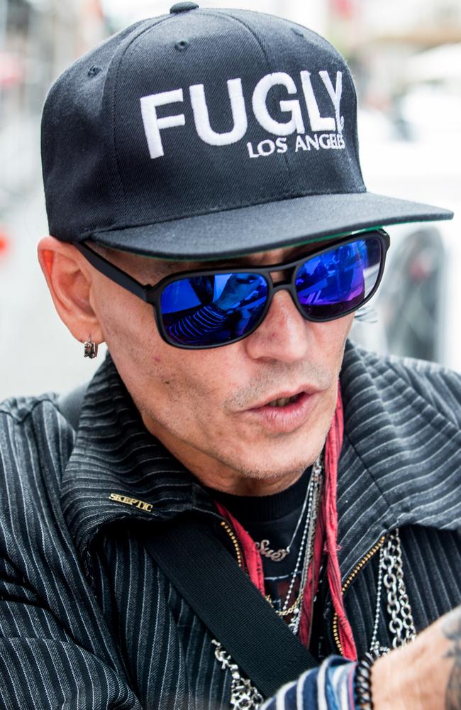 Depp has been looking shockingly gaunt and pale in recent photos. Picture: Splash News