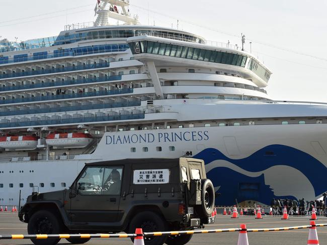 Carnival’s Diamond Princess had a coronavirus outbreak on board. Picture: AFP