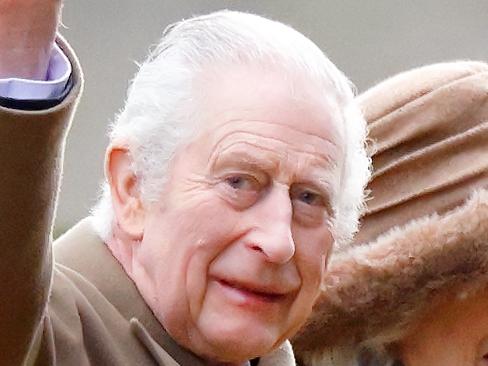 SANDRINGHAM, UNITED KINGDOM - FEBRUARY 04: (EMBARGOED FOR PUBLICATION IN UK NEWSPAPERS UNTIL 24 HOURS AFTER CREATE DATE AND TIME) King Charles III and Queen Camilla attend the Sunday service at the Church of St Mary Magdalene on the Sandringham estate on February 4, 2024 in Sandringham, England. The King was discharged from hospital last Monday after spending three nights in The London Clinic following a corrective procedure for an enlarged prostate. (Photo by Max Mumby/Indigo/Getty Images)