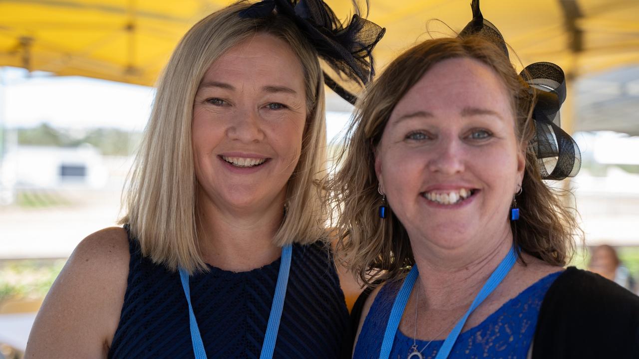 Toni Thoroughgood and Monica Speed at the Gympie Muster Races. Saturday, August 19,. 2023. Picture: Christine Schindler