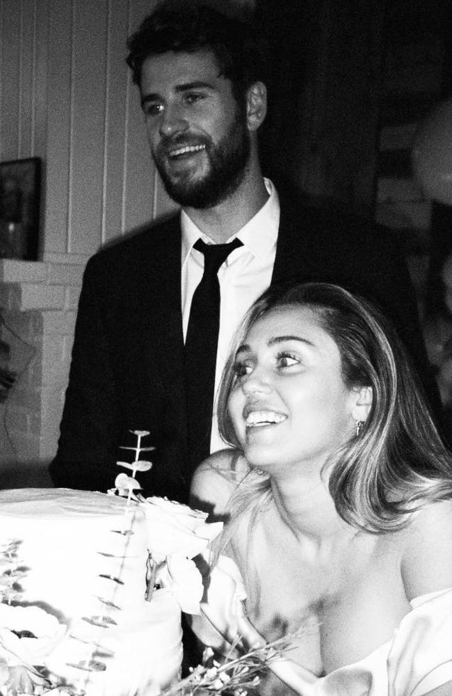 Hemsworth and Cyrus got married late last year. Photo: Instagram