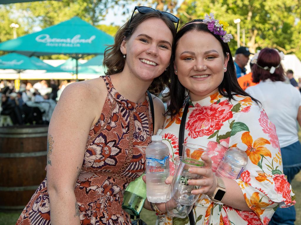 Jade Wieting (left) and Jas Herdman at the Toowoomba Carnival of Flowers Festival of Food and Wine, Sunday, September 15, 2024. Picture: Bev Lacey