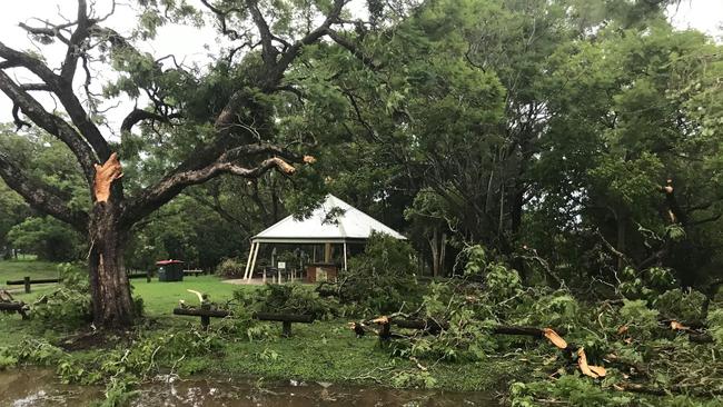 See Park was one of the worst affected areas during a freak storm in January. Thankfully it did not prevent anyone from getting beers from the nearby bottleshop..