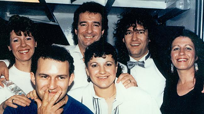 Jimmy Barnes with his siblings, Left to right at back: Dorothy, John, Jimmy and Linda; Alan and Lisa (front). Picture: Supplied.