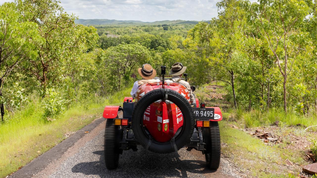 Birtles and the Bean: Team Bean hitting the Northern Territory’s roads on the way home to Melbourne. Photo: Nigel Wright