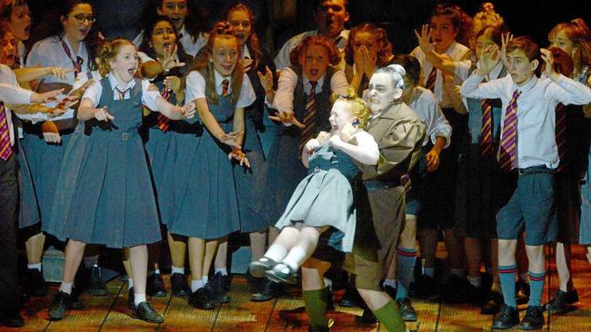 The gorgeously grotesque Agatha Trunchbull (Wesley Muir) in RGS' Matilda the Musical at the Pilbeam. Picture: Jann Houley