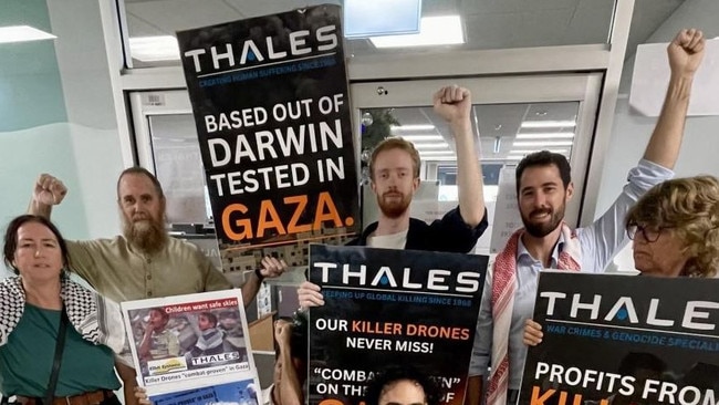 Activist Alex Broers organised a delegation of pro-Palestinian activists to occupy the office of defence contractor Thales. Picture: Alex Broers/Instagram